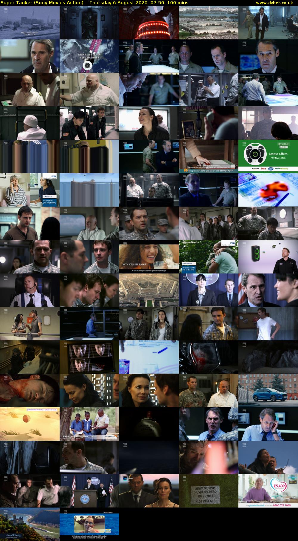 Super Tanker (Sony Movies Action) Thursday 6 August 2020 07:50 - 09:30