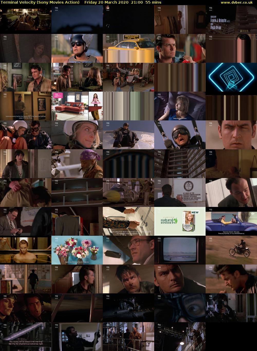 Terminal Velocity (Sony Movies Action) Friday 20 March 2020 21:00 - 21:55