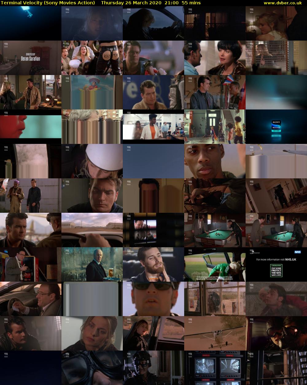 Terminal Velocity (Sony Movies Action) Thursday 26 March 2020 21:00 - 21:55