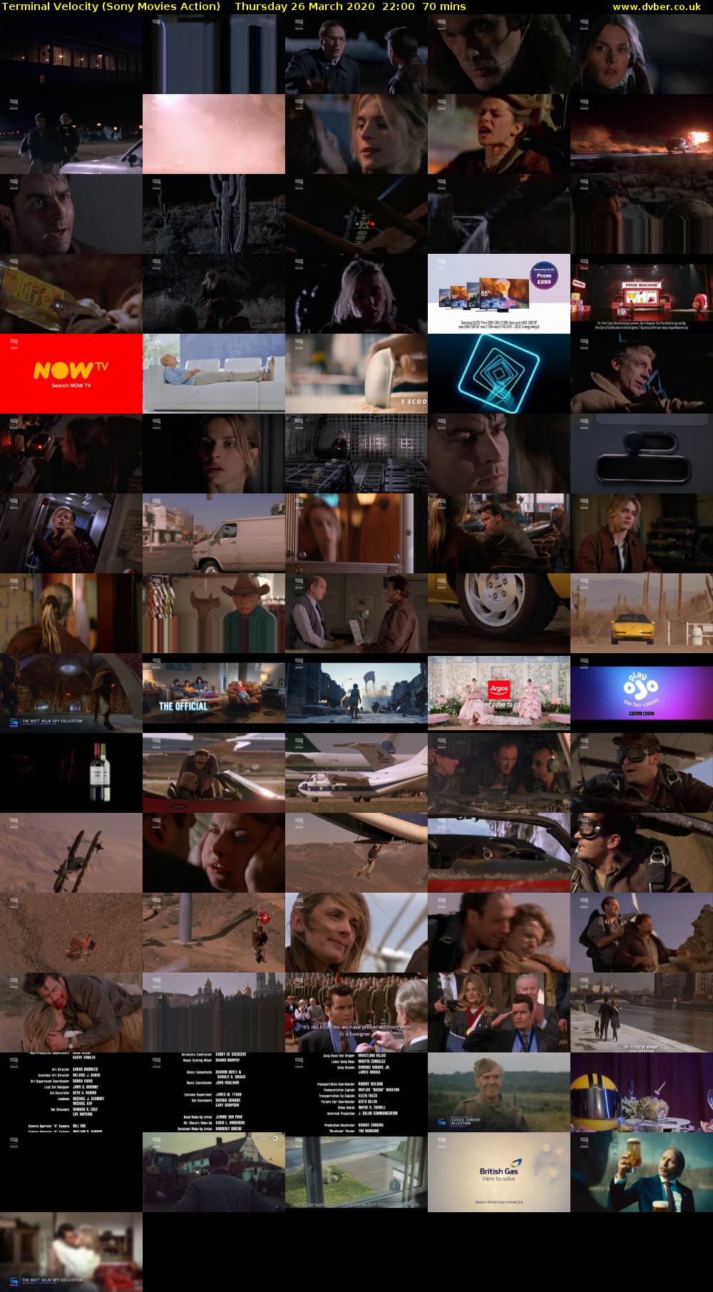 Terminal Velocity (Sony Movies Action) Thursday 26 March 2020 22:00 - 23:10