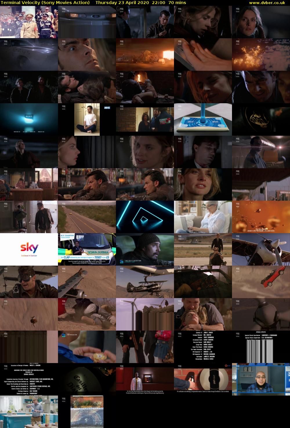 Terminal Velocity (Sony Movies Action) Thursday 23 April 2020 22:00 - 23:10