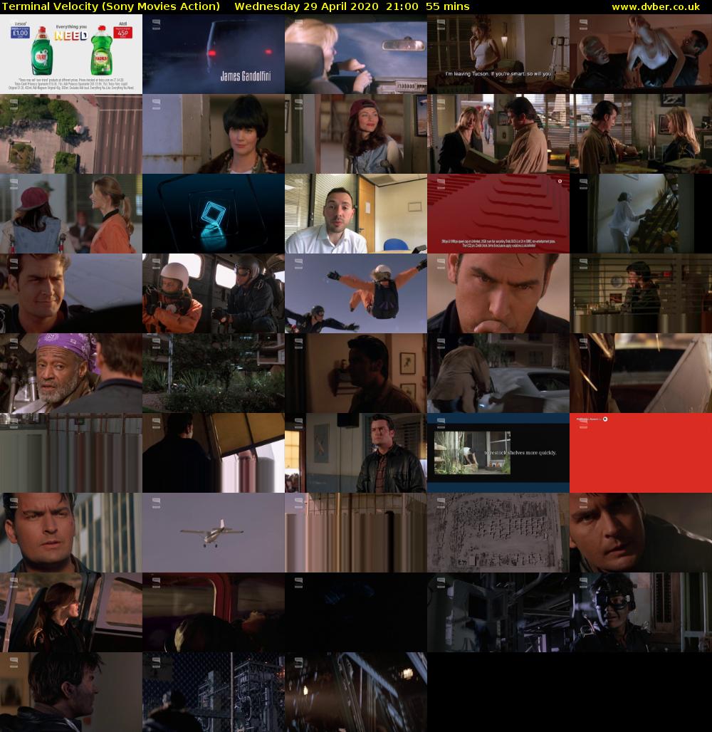 Terminal Velocity (Sony Movies Action) Wednesday 29 April 2020 21:00 - 21:55