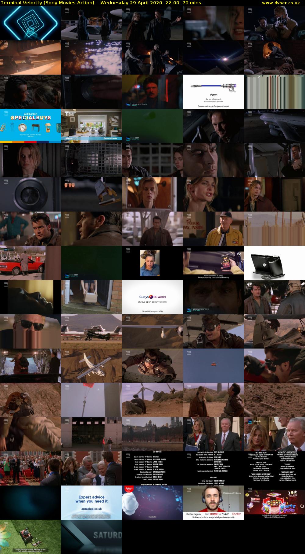 Terminal Velocity (Sony Movies Action) Wednesday 29 April 2020 22:00 - 23:10