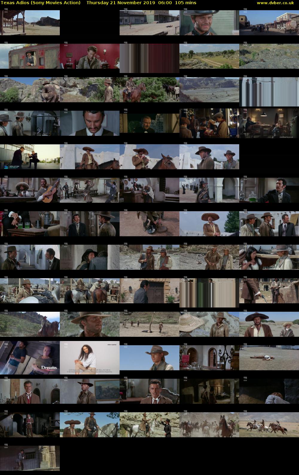 Texas Adios (Sony Movies Action) Thursday 21 November 2019 06:00 - 07:45
