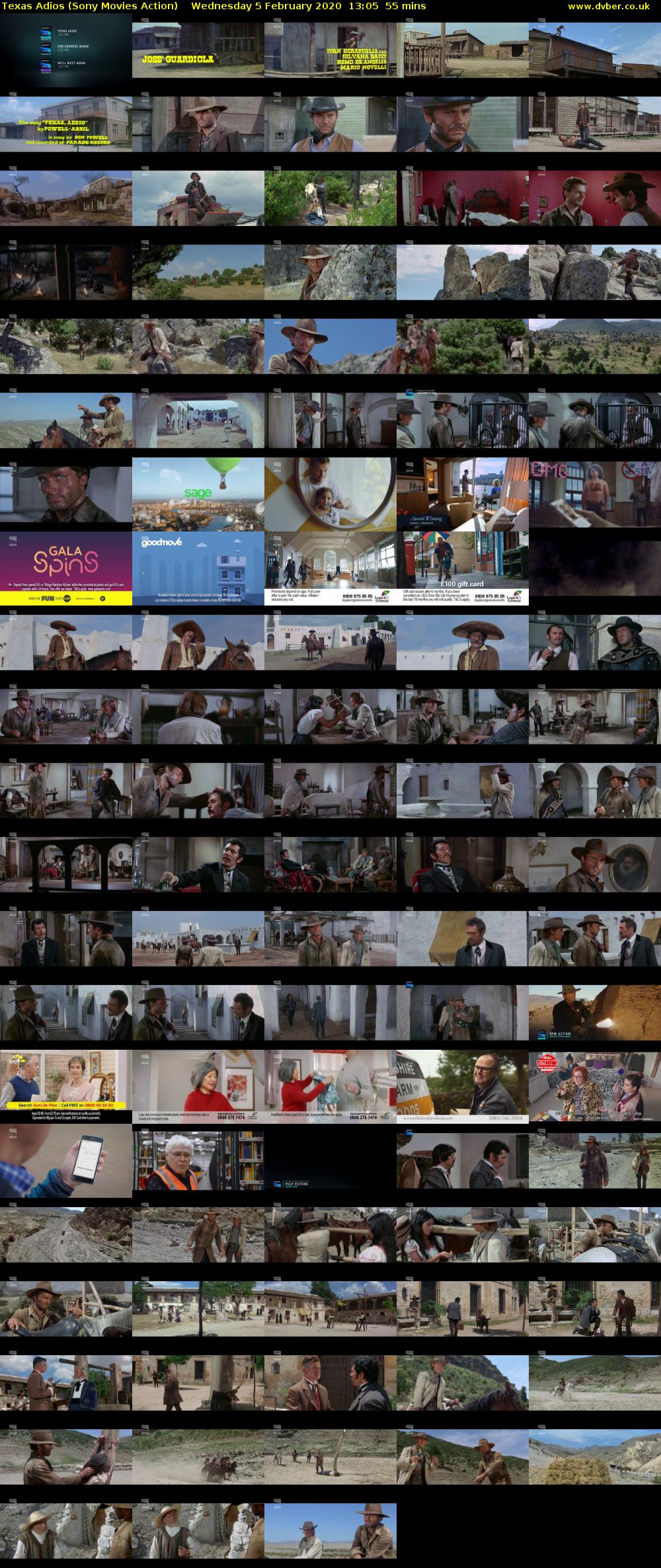 Texas Adios (Sony Movies Action) Wednesday 5 February 2020 13:05 - 14:00