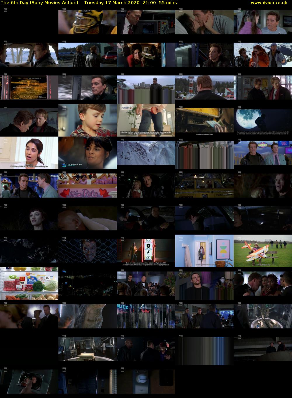 The 6th Day (Sony Movies Action) Tuesday 17 March 2020 21:00 - 21:55