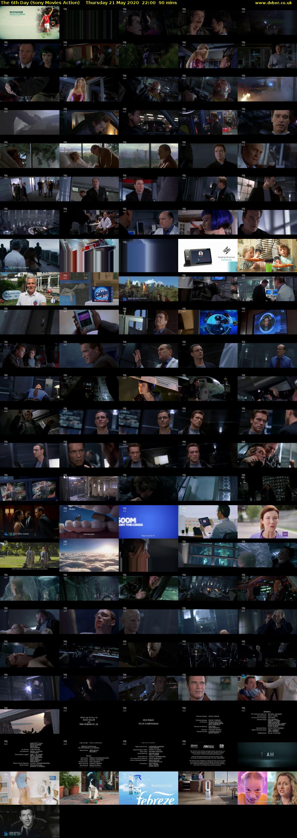 The 6th Day (Sony Movies Action) Thursday 21 May 2020 22:00 - 23:30