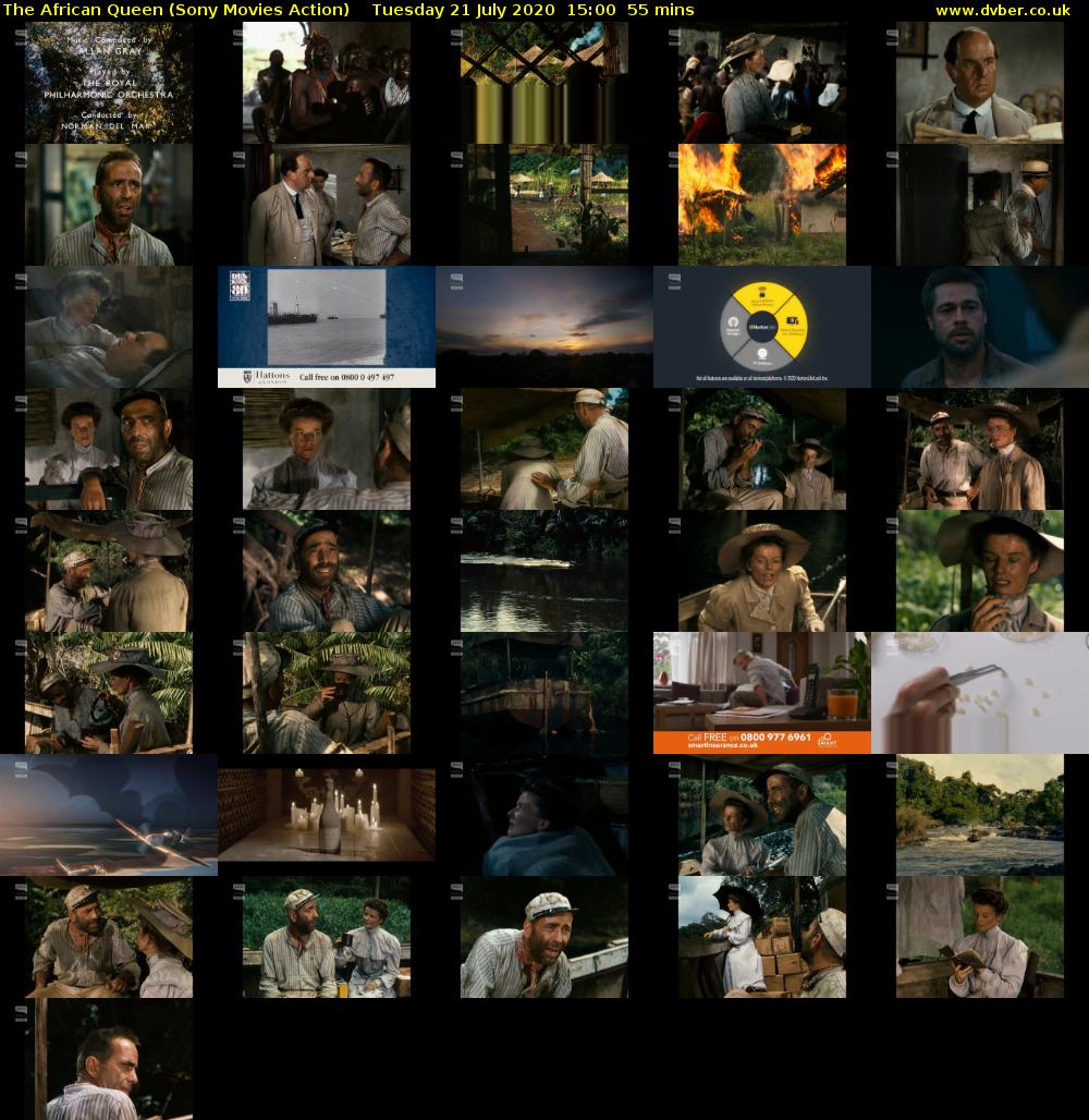 The African Queen (Sony Movies Action) Tuesday 21 July 2020 15:00 - 15:55