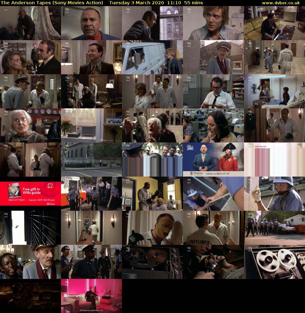 The Anderson Tapes (Sony Movies Action) Tuesday 3 March 2020 11:10 - 12:05