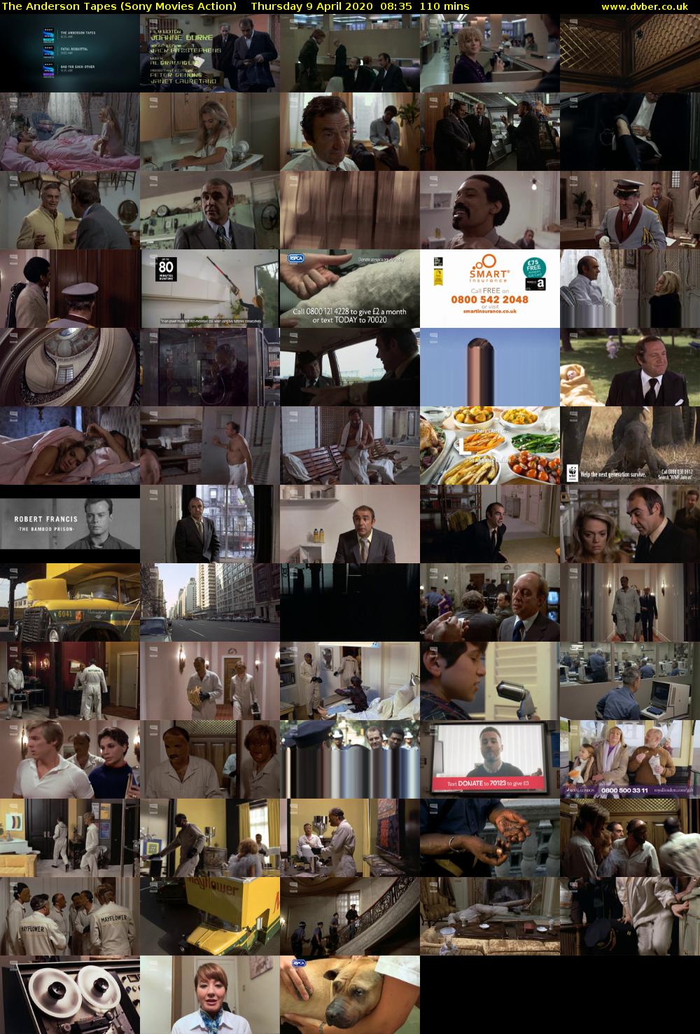 The Anderson Tapes (Sony Movies Action) Thursday 9 April 2020 08:35 - 10:25