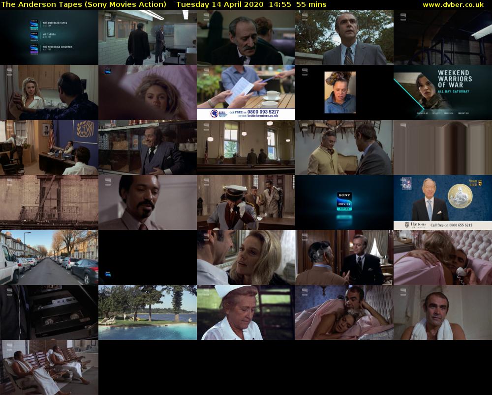 The Anderson Tapes (Sony Movies Action) Tuesday 14 April 2020 14:55 - 15:50