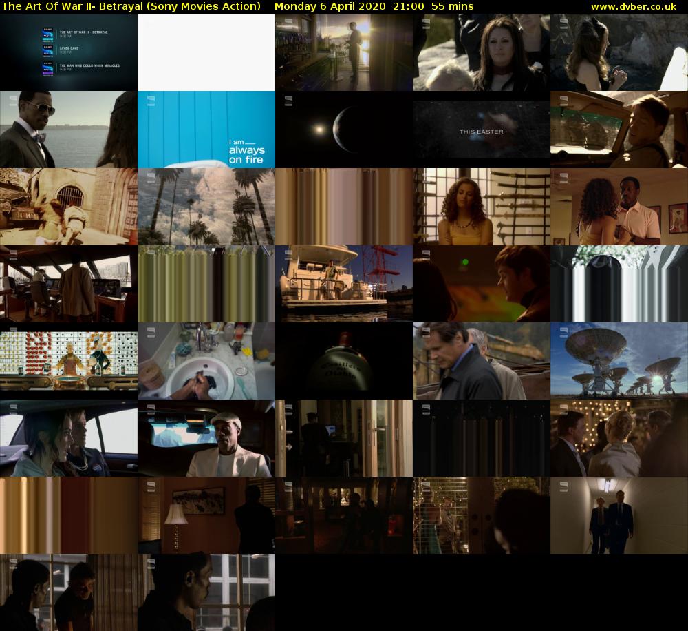 The Art Of War II- Betrayal (Sony Movies Action) Monday 6 April 2020 21:00 - 21:55