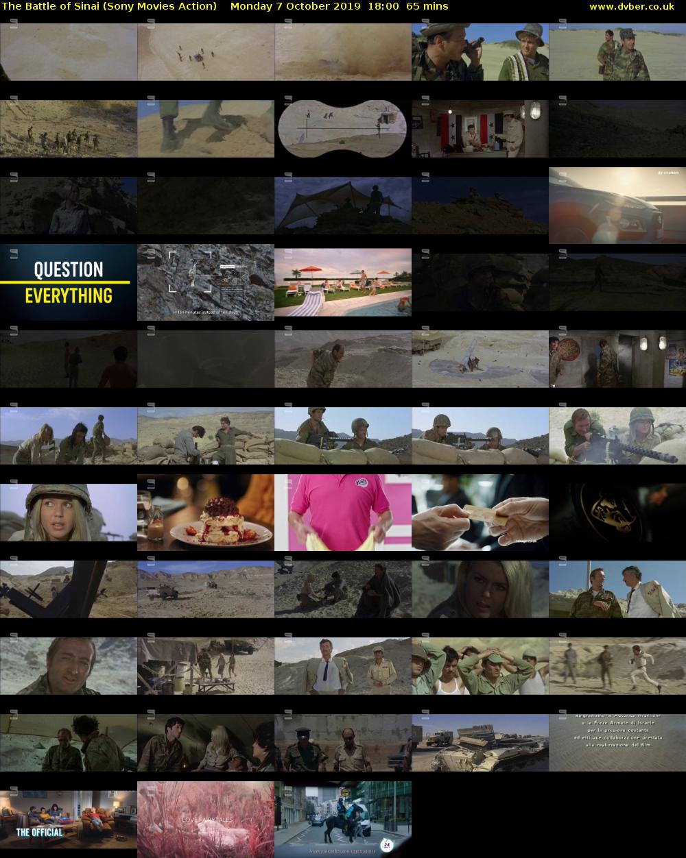 The Battle of Sinai (Sony Movies Action) Monday 7 October 2019 18:00 - 19:05