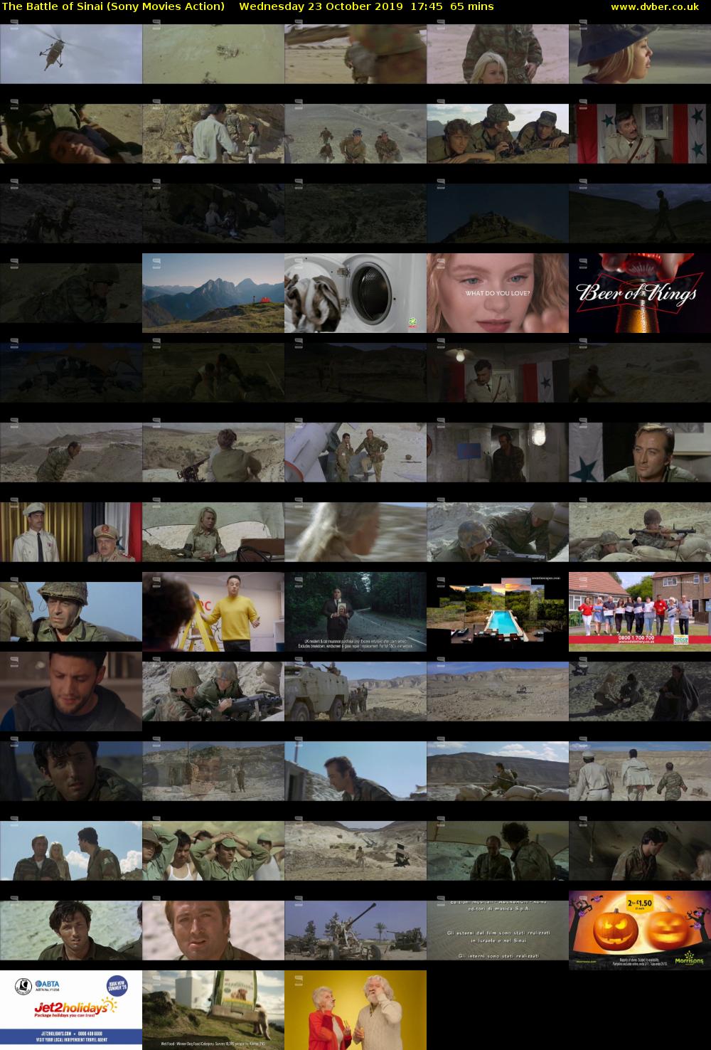 The Battle of Sinai (Sony Movies Action) Wednesday 23 October 2019 17:45 - 18:50