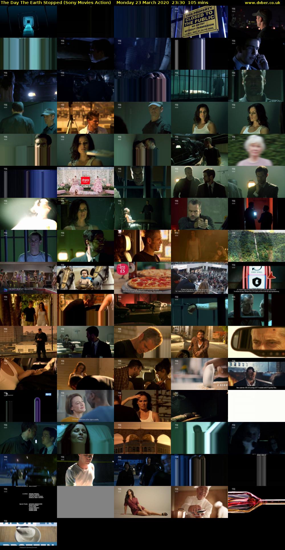 The Day The Earth Stopped (Sony Movies Action) Monday 23 March 2020 23:30 - 01:15