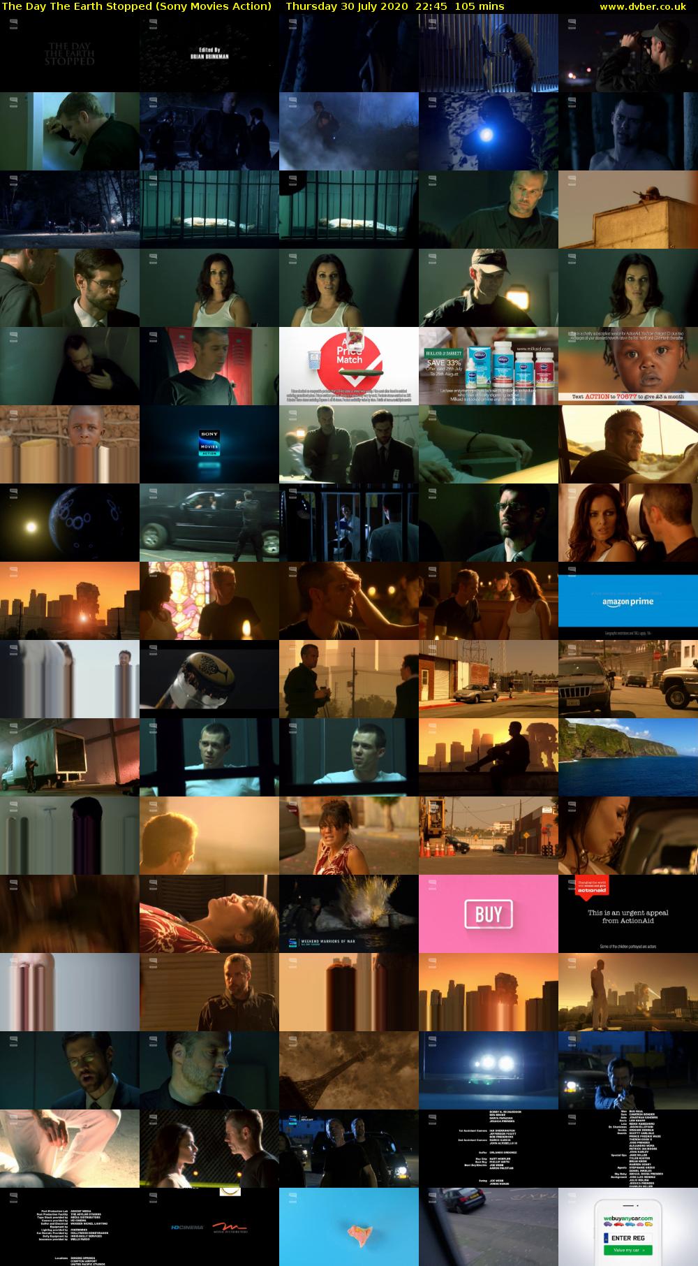 The Day The Earth Stopped (Sony Movies Action) Thursday 30 July 2020 22:45 - 00:30