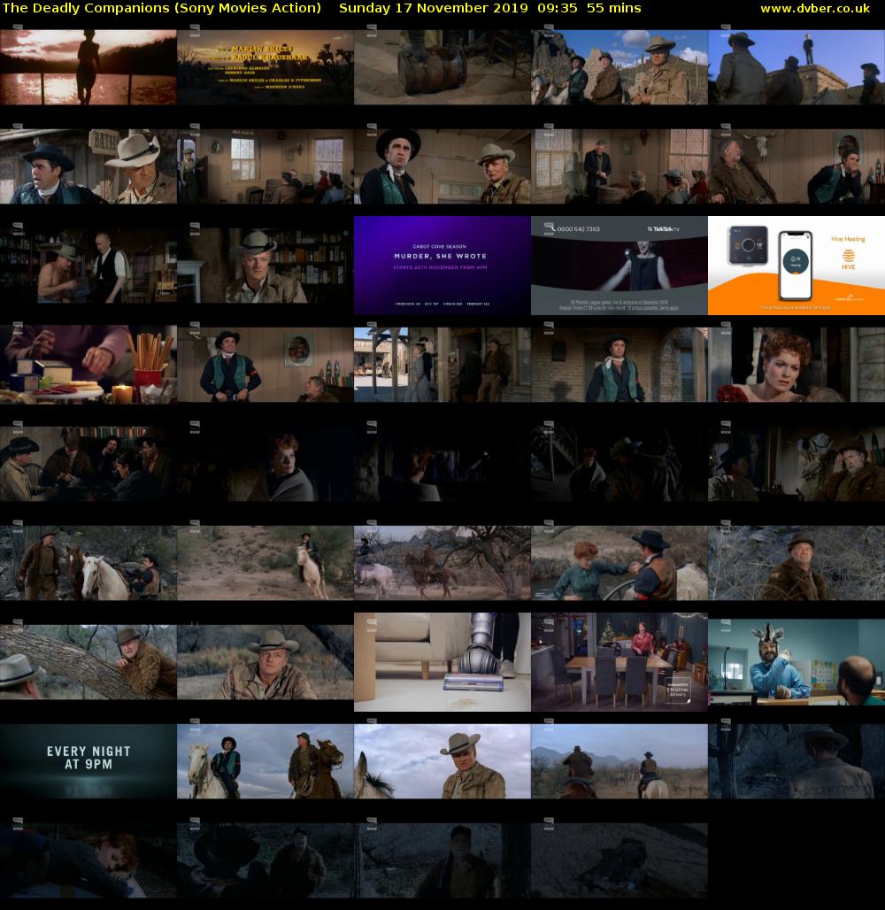 The Deadly Companions (Sony Movies Action) Sunday 17 November 2019 09:35 - 10:30