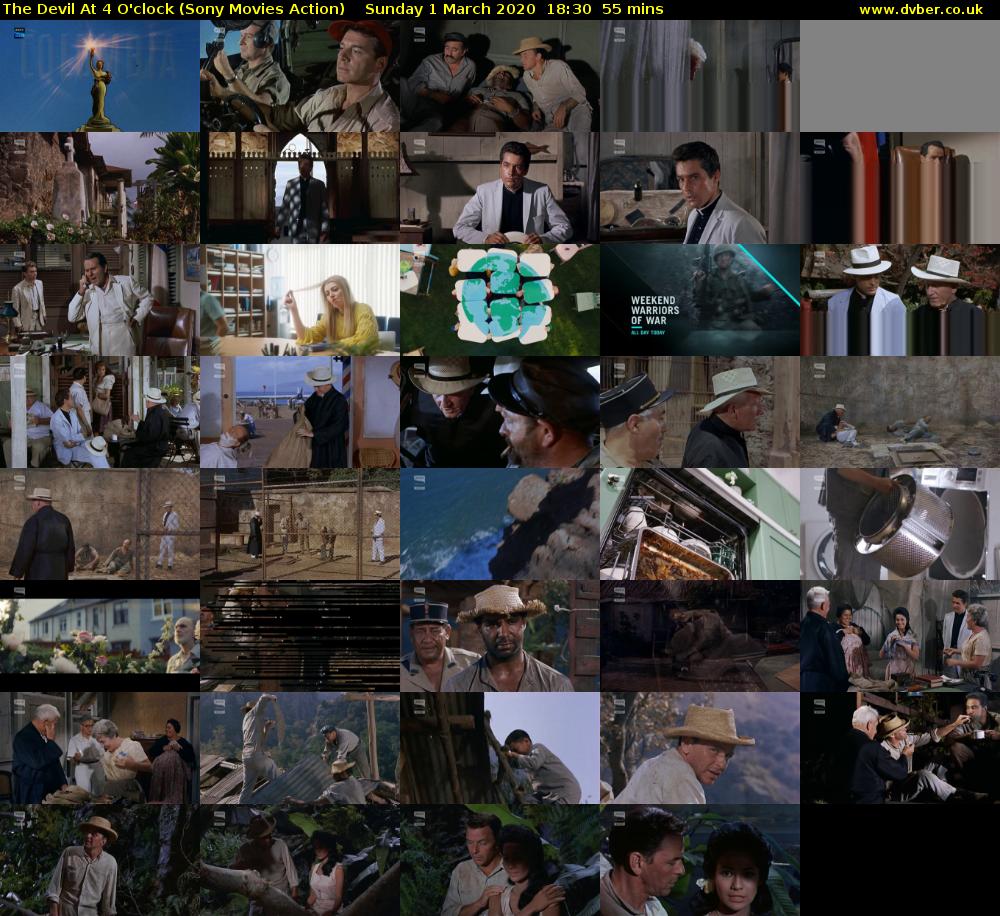 The Devil At 4 O'clock (Sony Movies Action) Sunday 1 March 2020 18:30 - 19:25