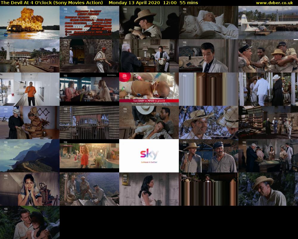 The Devil At 4 O'clock (Sony Movies Action) Monday 13 April 2020 12:00 - 12:55