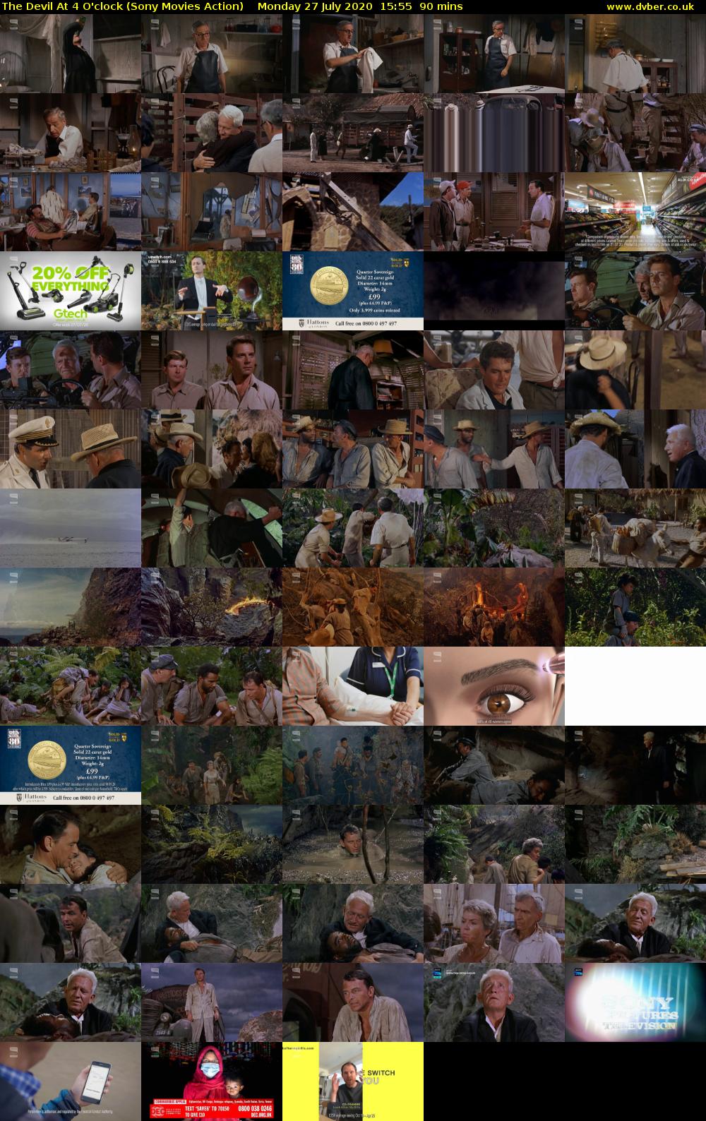 The Devil At 4 O'clock (Sony Movies Action) Monday 27 July 2020 15:55 - 17:25