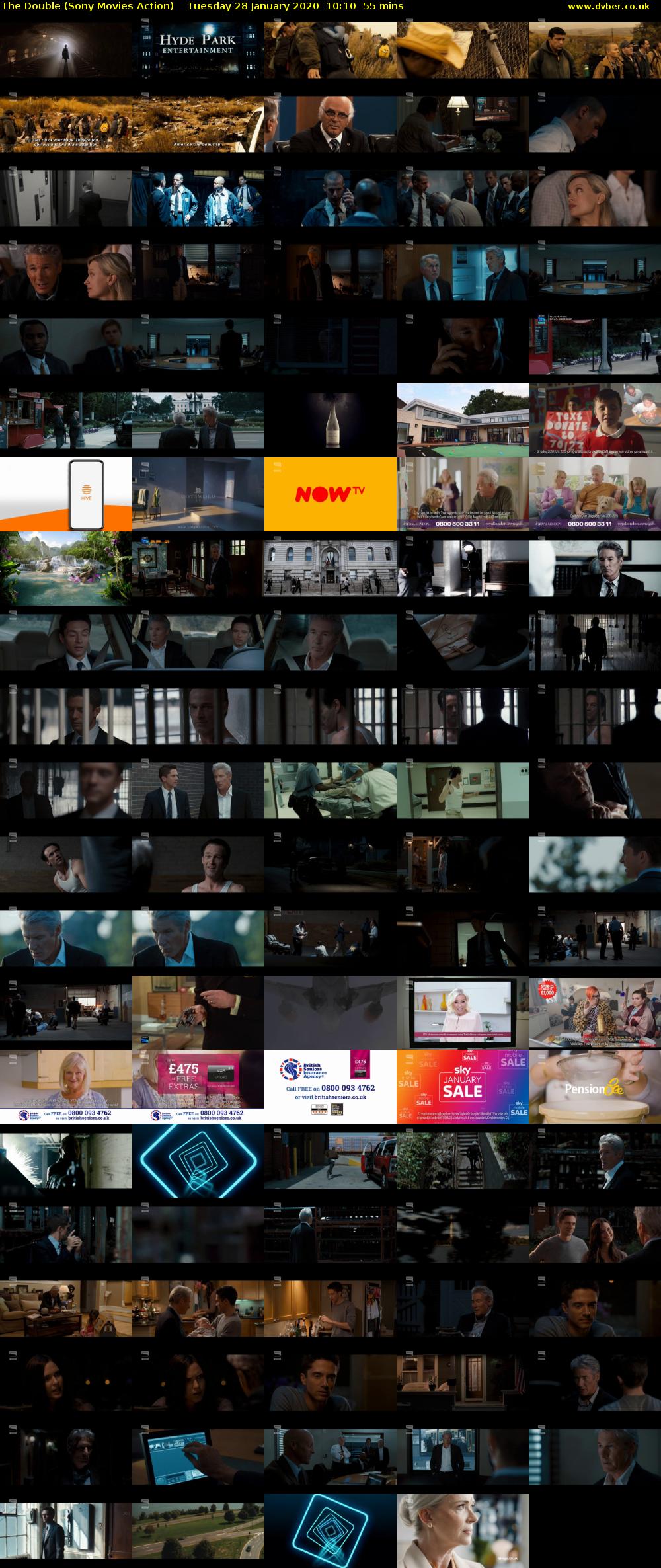 The Double (Sony Movies Action) Tuesday 28 January 2020 10:10 - 11:05