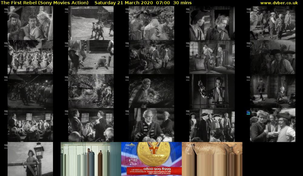 The First Rebel (Sony Movies Action) Saturday 21 March 2020 07:00 - 07:30