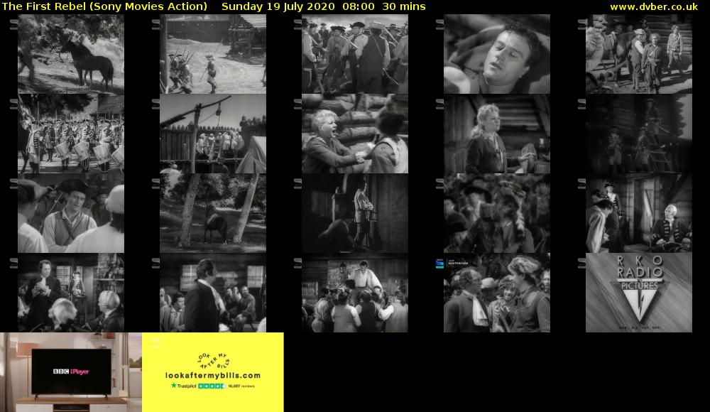The First Rebel (Sony Movies Action) Sunday 19 July 2020 08:00 - 08:30