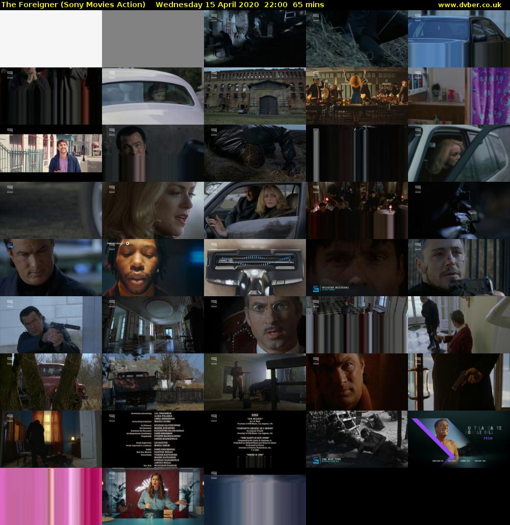 The Foreigner (Sony Movies Action) Wednesday 15 April 2020 22:00 - 23:05