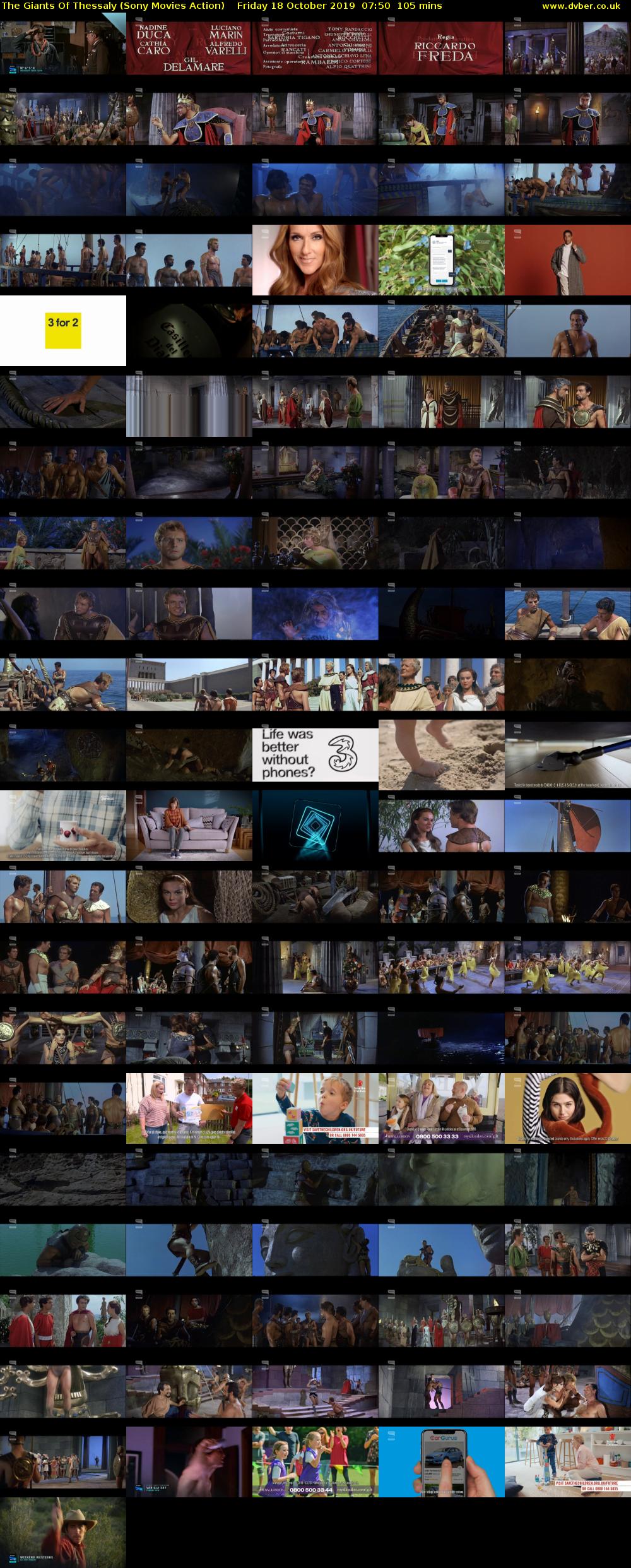 The Giants Of Thessaly (Sony Movies Action) Friday 18 October 2019 07:50 - 09:35
