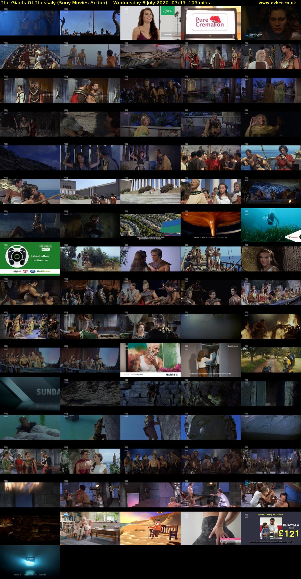 The Giants Of Thessaly (Sony Movies Action) Wednesday 8 July 2020 07:45 - 09:30