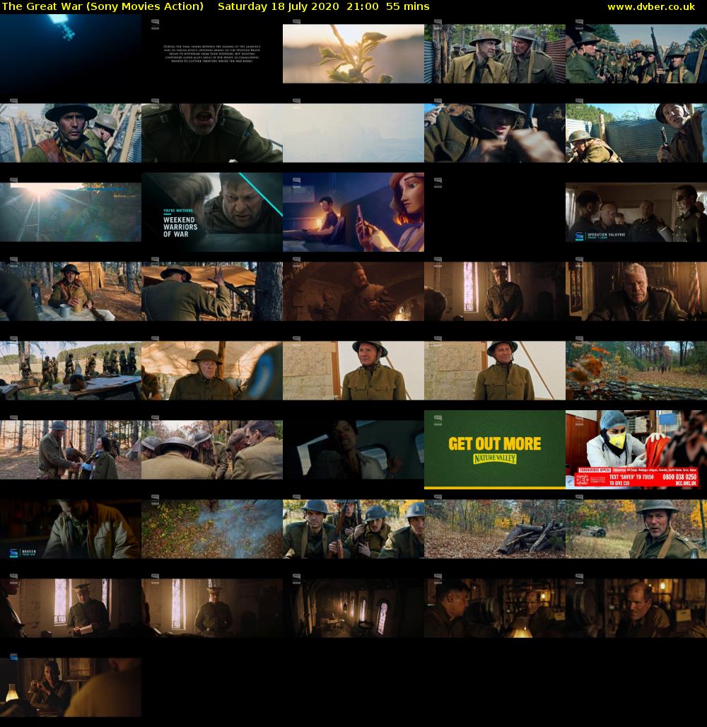 The Great War (Sony Movies Action) Saturday 18 July 2020 21:00 - 21:55