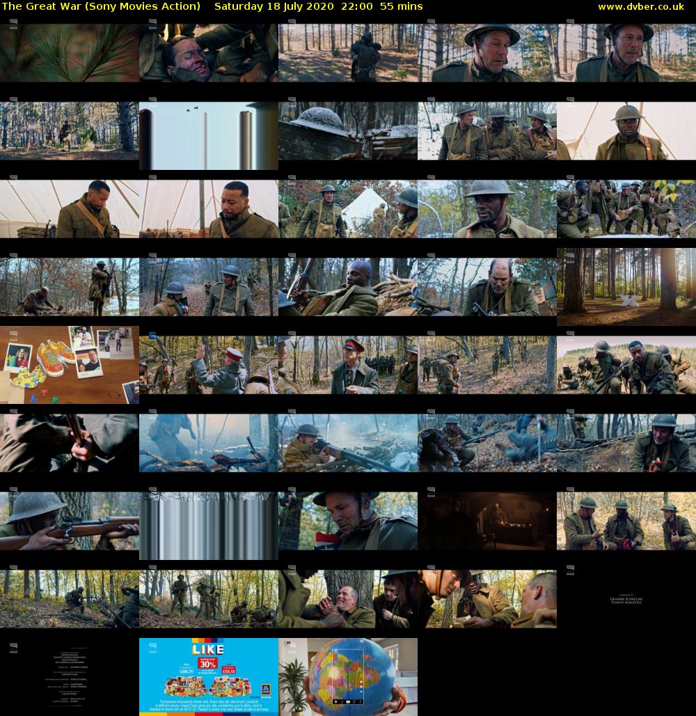 The Great War (Sony Movies Action) Saturday 18 July 2020 22:00 - 22:55