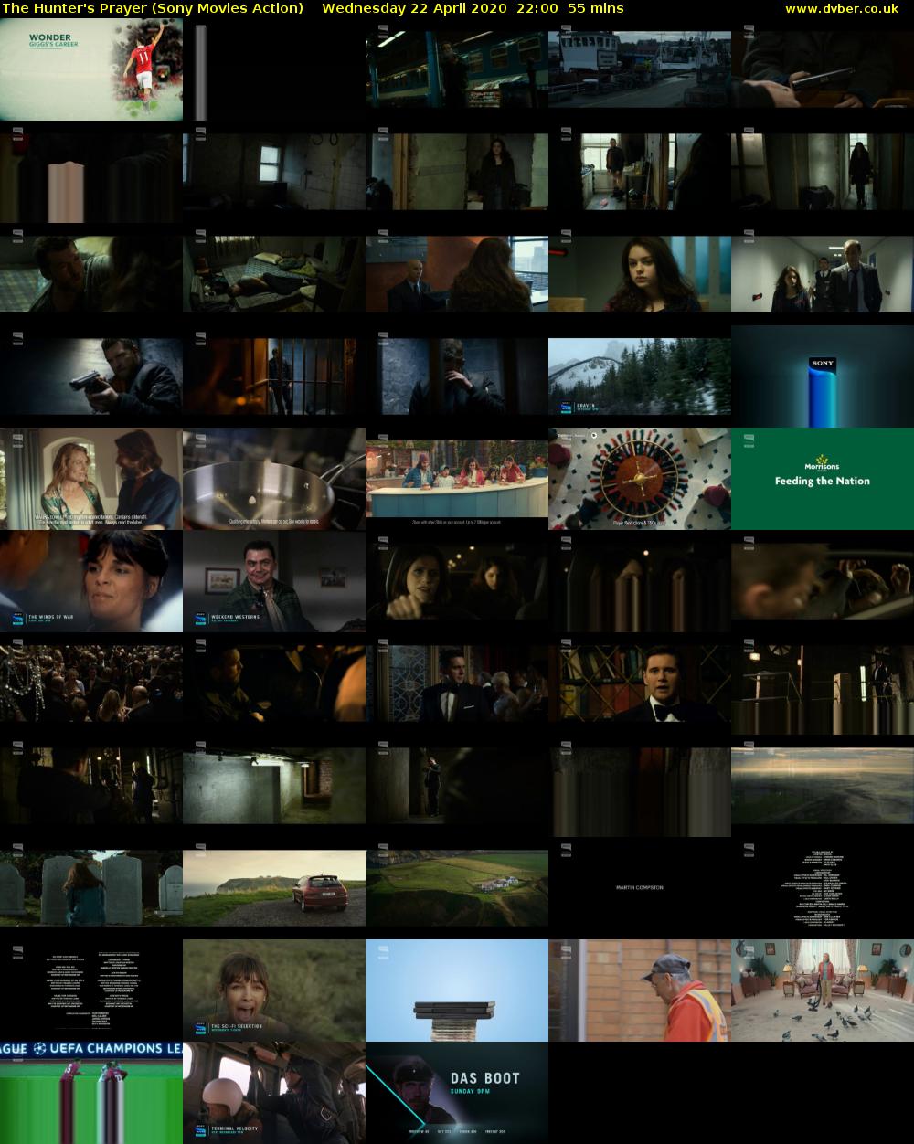 The Hunter's Prayer (Sony Movies Action) Wednesday 22 April 2020 22:00 - 22:55