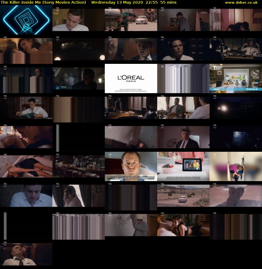 The Killer Inside Me (Sony Movies Action) Wednesday 13 May 2020 22:55 - 23:50