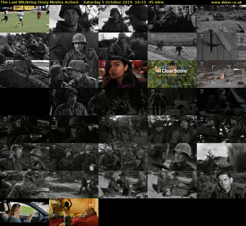The Last Blitzkrieg (Sony Movies Action) Saturday 5 October 2019 16:15 - 17:00