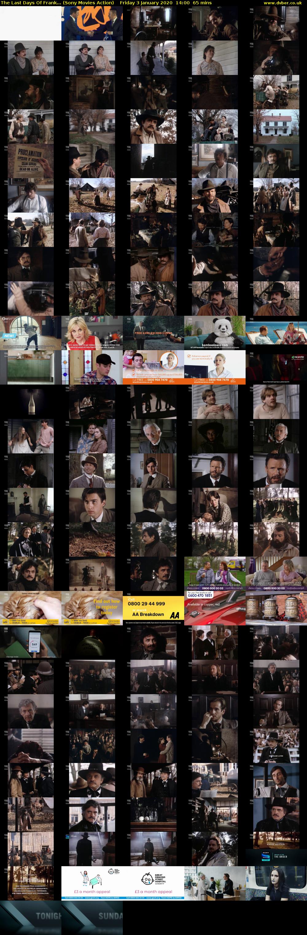 The Last Days Of Frank... (Sony Movies Action) Friday 3 January 2020 14:00 - 15:05