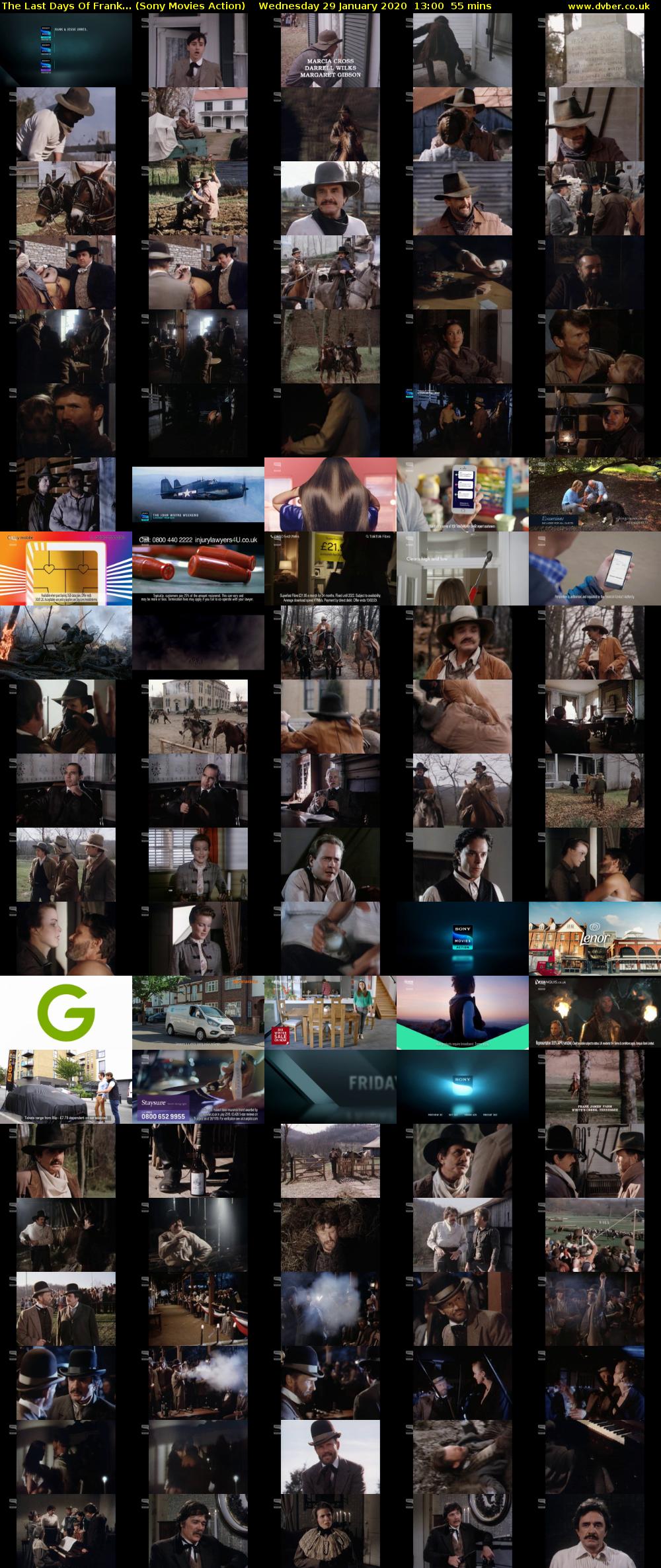 The Last Days Of Frank... (Sony Movies Action) Wednesday 29 January 2020 13:00 - 13:55