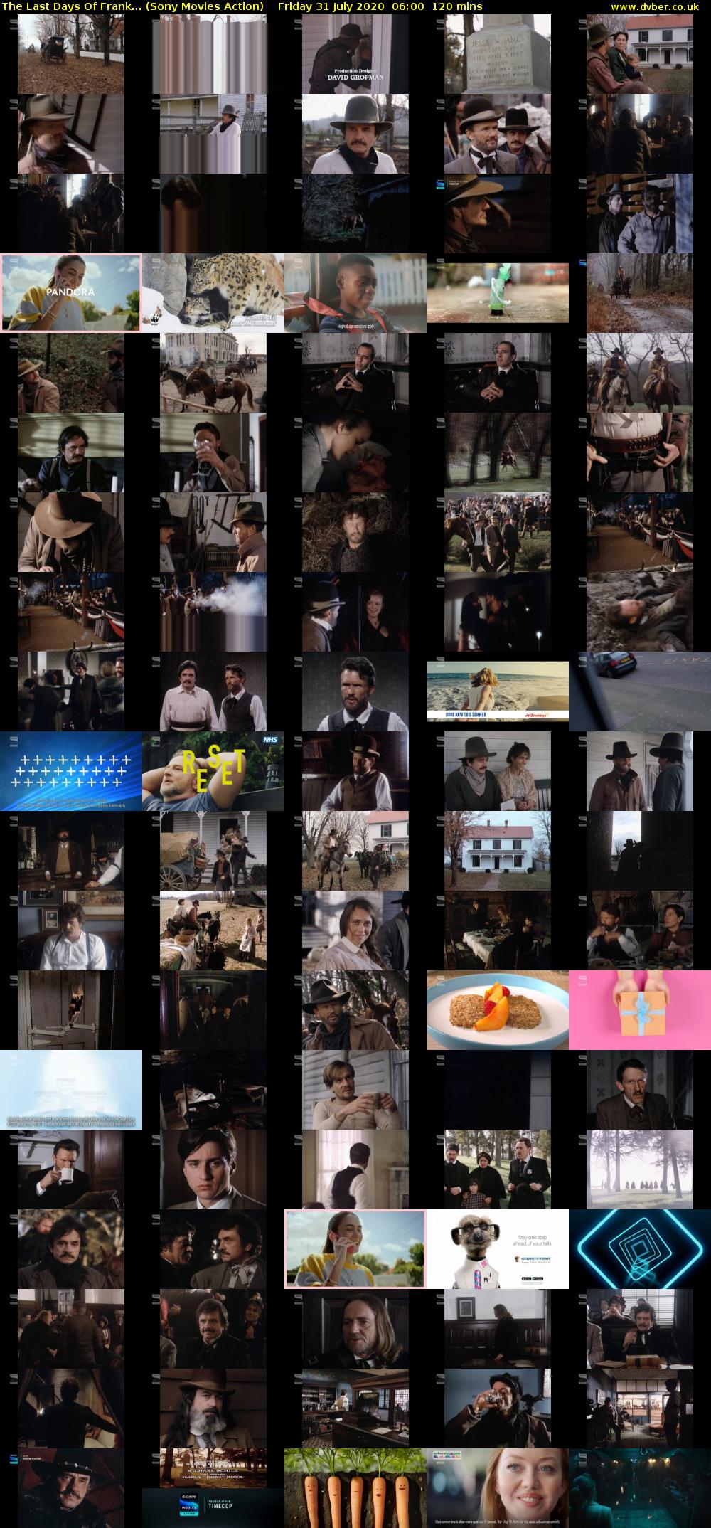 The Last Days Of Frank... (Sony Movies Action) Friday 31 July 2020 06:00 - 08:00