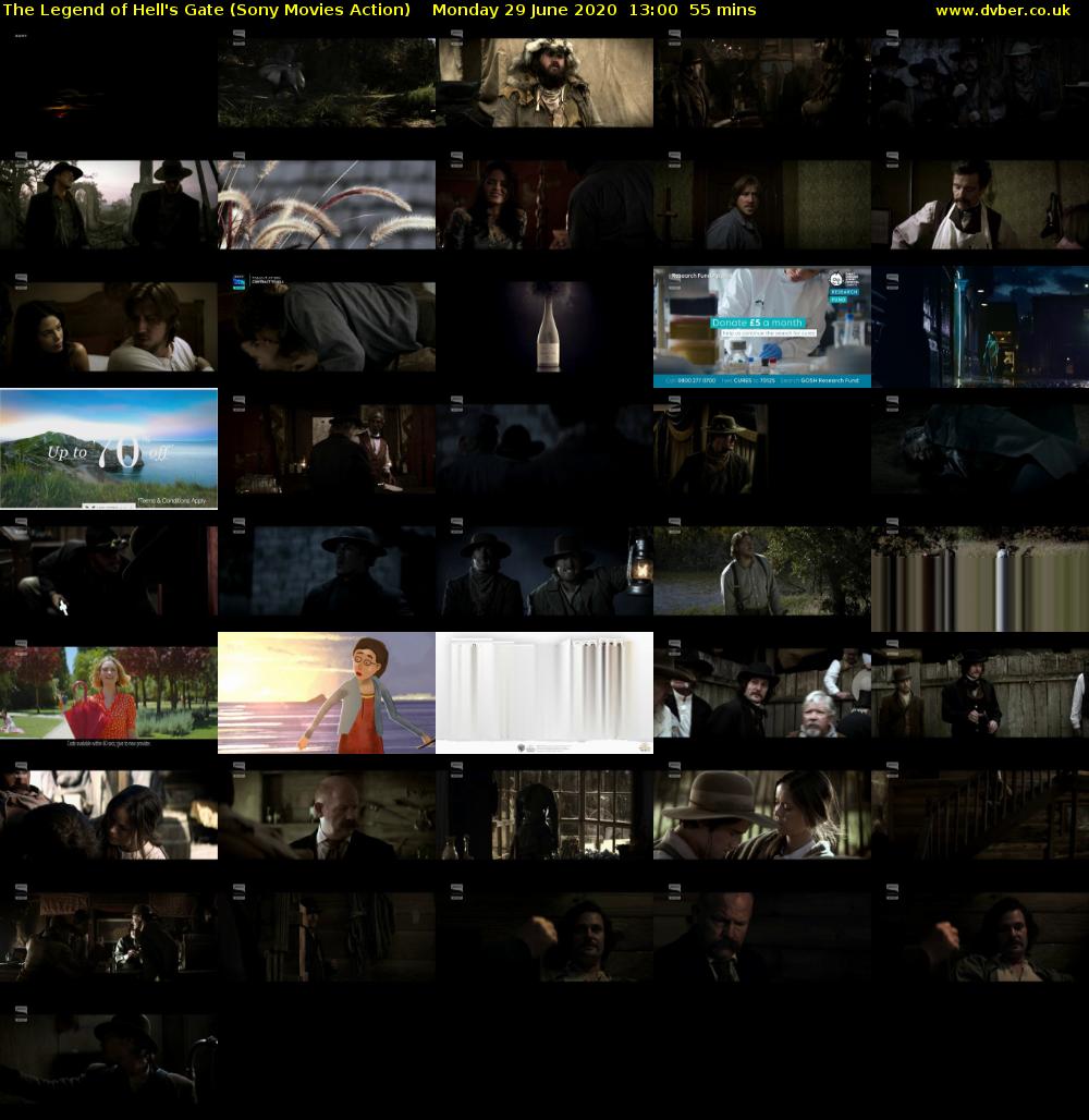 The Legend of Hell's Gate (Sony Movies Action) Monday 29 June 2020 13:00 - 13:55