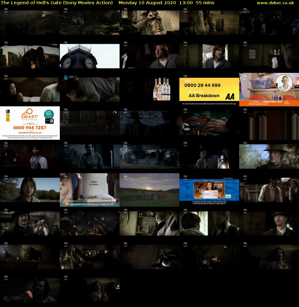 The Legend of Hell's Gate (Sony Movies Action) Monday 10 August 2020 13:00 - 13:55