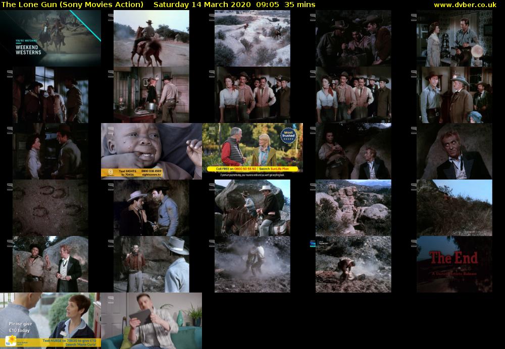 The Lone Gun (Sony Movies Action) Saturday 14 March 2020 09:05 - 09:40