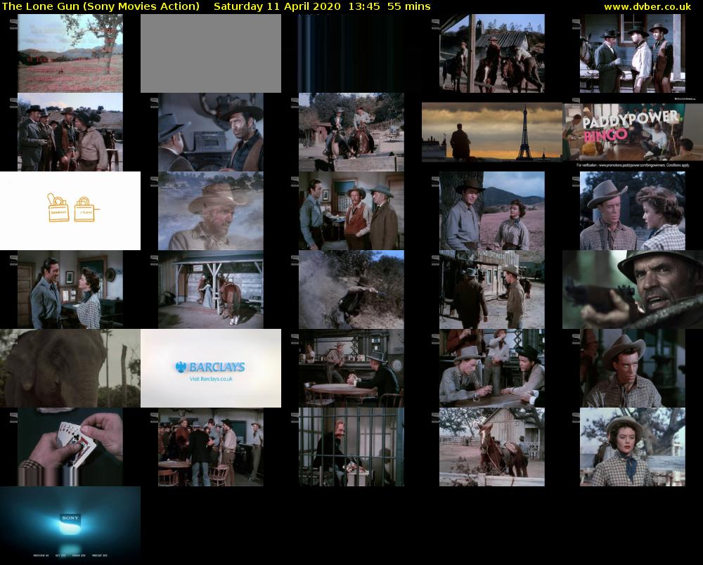 The Lone Gun (Sony Movies Action) Saturday 11 April 2020 13:45 - 14:40