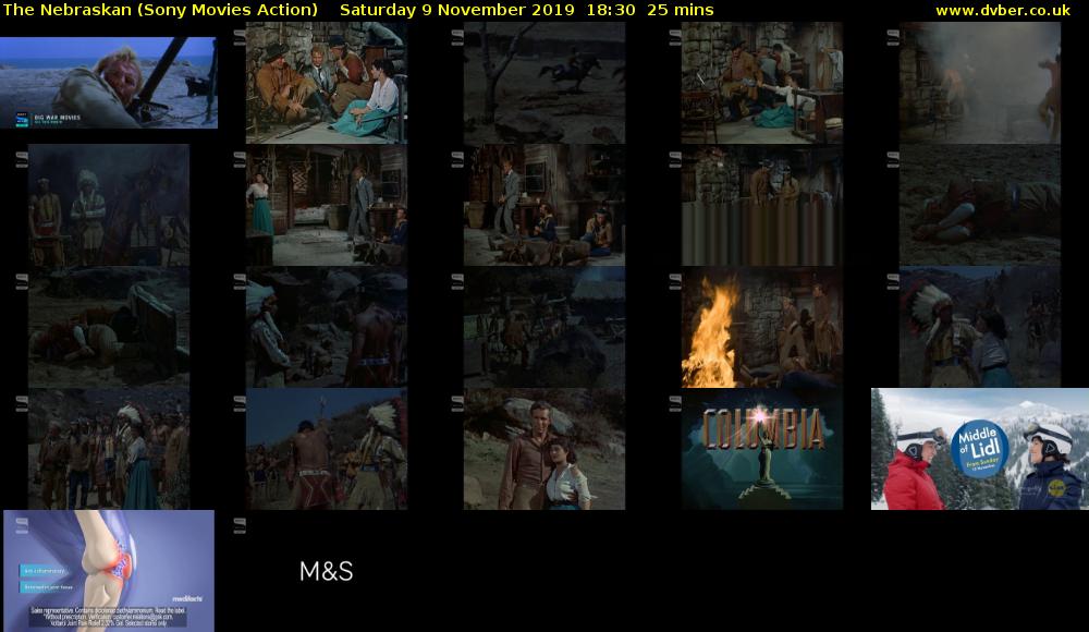 The Nebraskan (Sony Movies Action) Saturday 9 November 2019 18:30 - 18:55