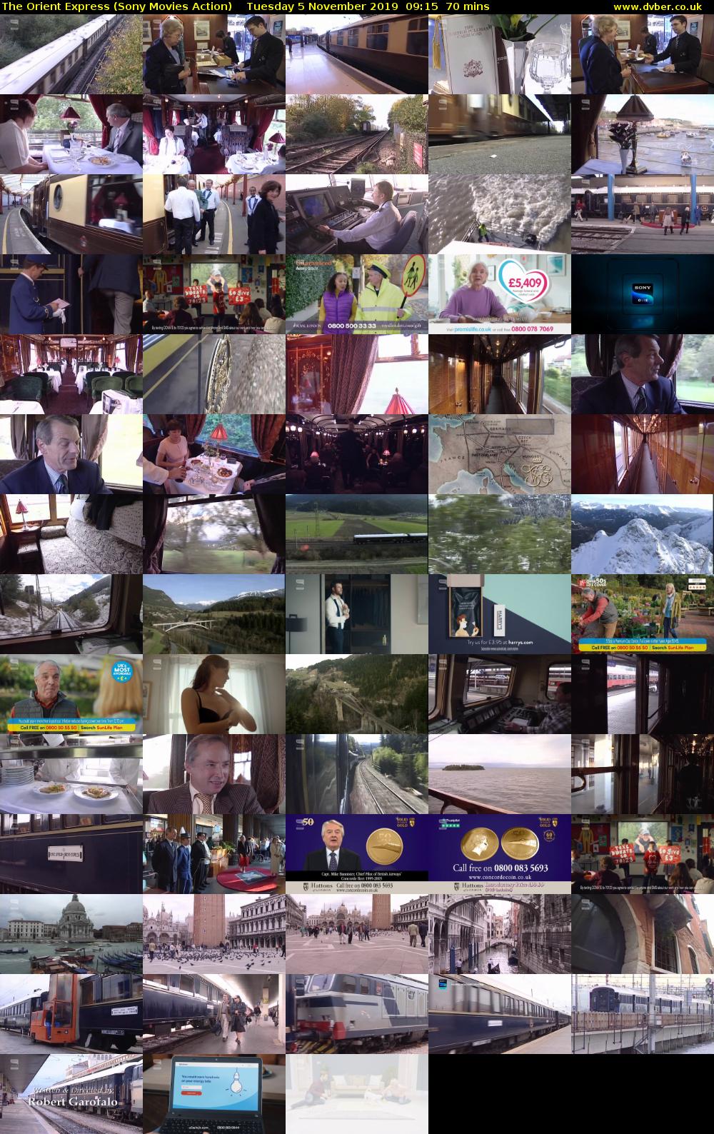 The Orient Express (Sony Movies Action) Tuesday 5 November 2019 09:15 - 10:25