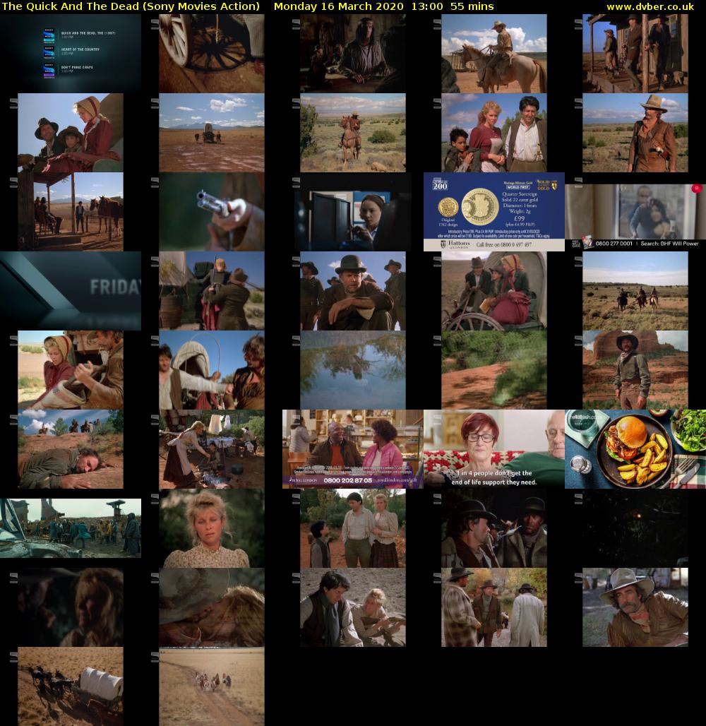 The Quick And The Dead (Sony Movies Action) Monday 16 March 2020 13:00 - 13:55