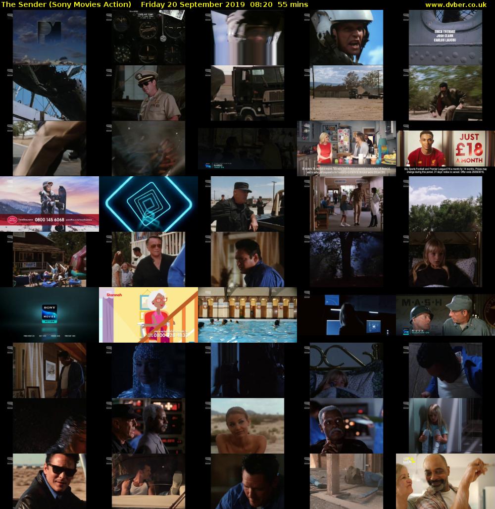 The Sender (Sony Movies Action) Friday 20 September 2019 08:20 - 09:15