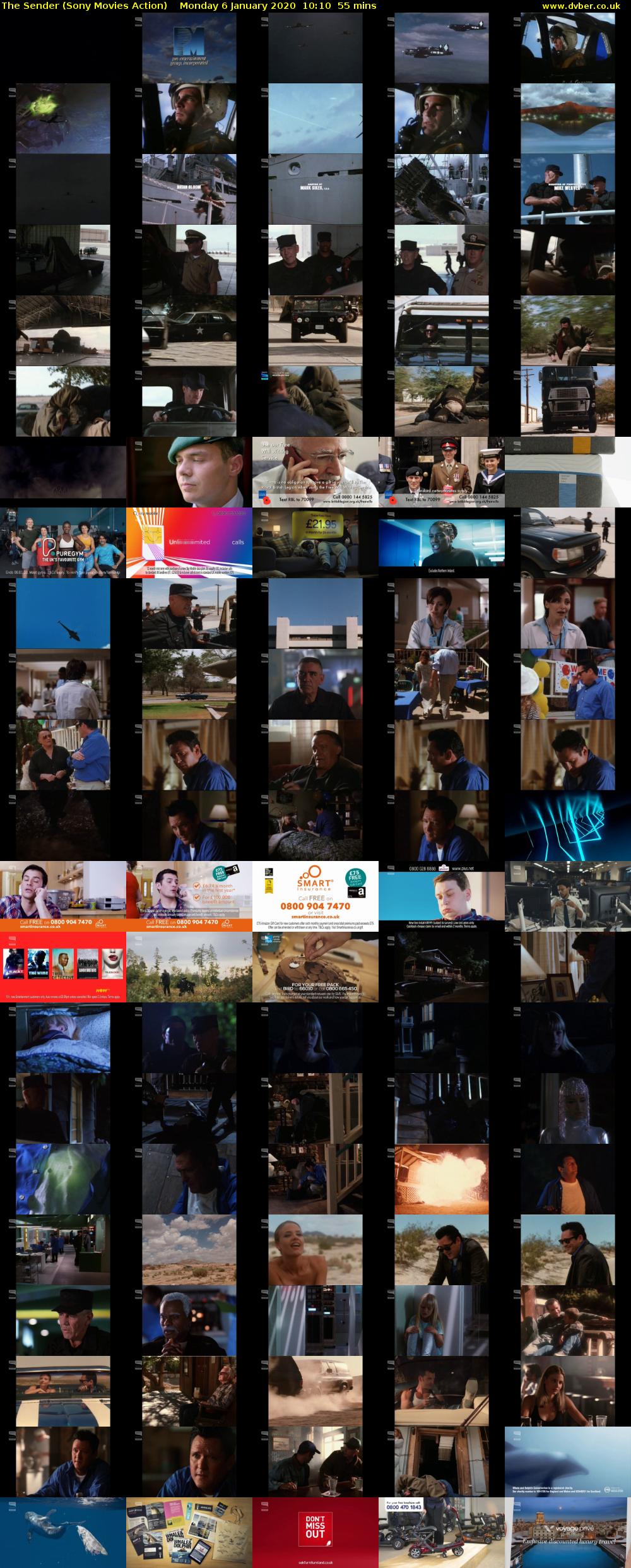 The Sender (Sony Movies Action) Monday 6 January 2020 10:10 - 11:05