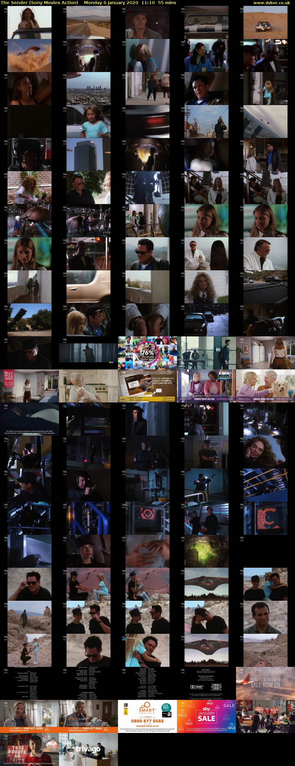 The Sender (Sony Movies Action) Monday 6 January 2020 11:10 - 12:05