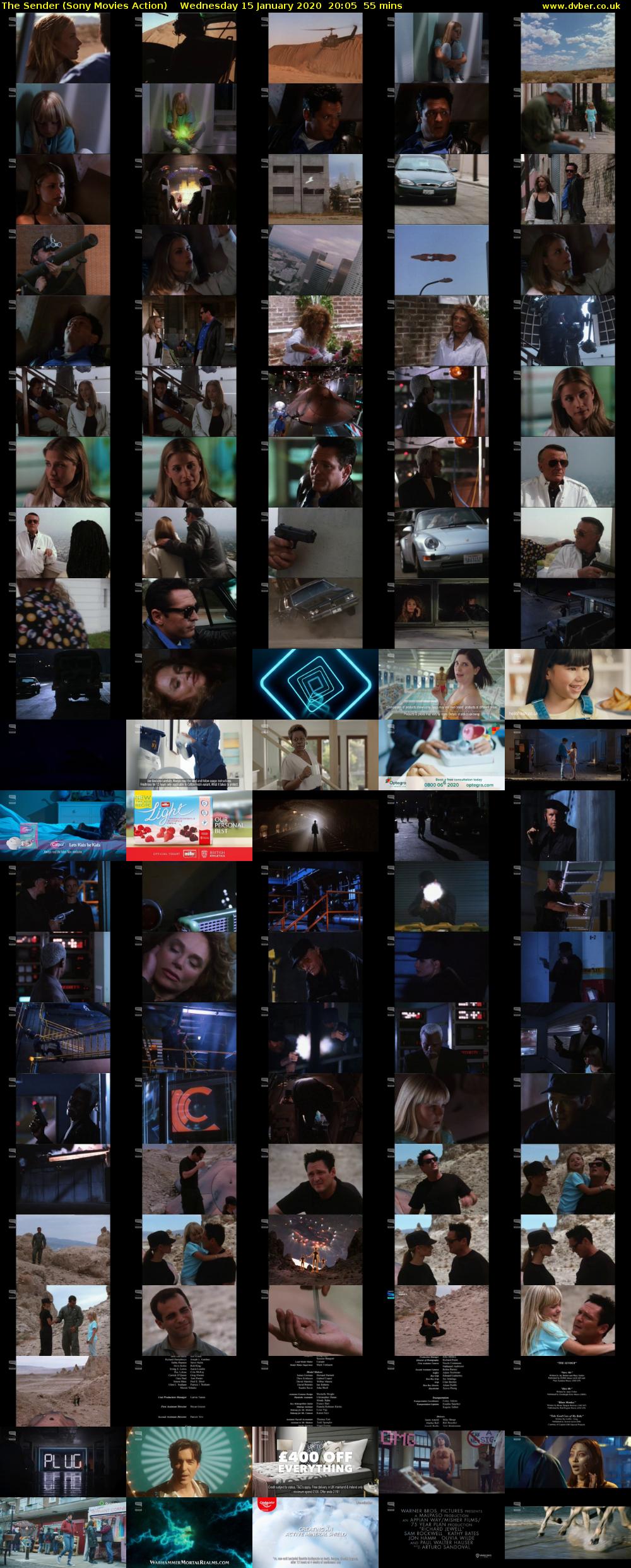 The Sender (Sony Movies Action) Wednesday 15 January 2020 20:05 - 21:00
