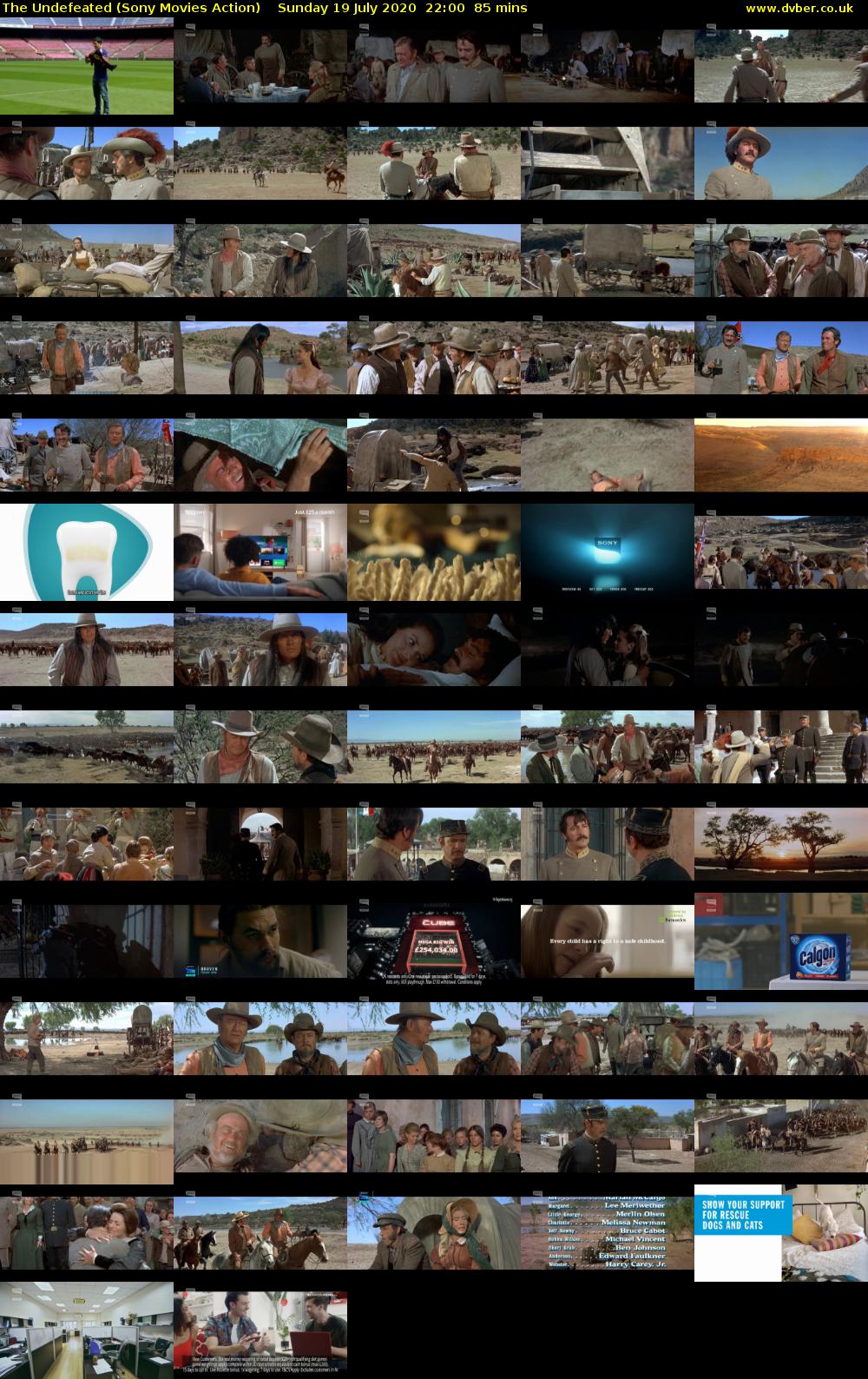 The Undefeated (Sony Movies Action) Sunday 19 July 2020 22:00 - 23:25